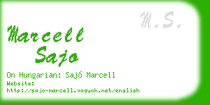 marcell sajo business card