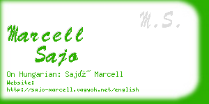 marcell sajo business card